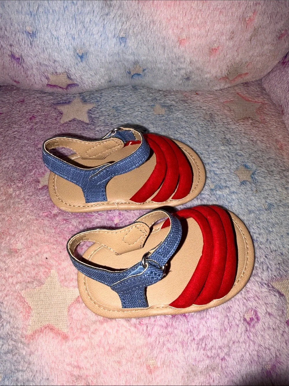 Old Navy Red and Blue Baby Walker Sandals